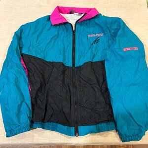 Echtesport Men's Teal and Black Windbreaker